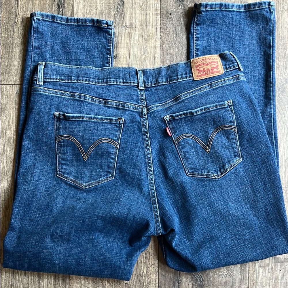 Levi's Blue Straight Leg Jeans Classic Denim Style